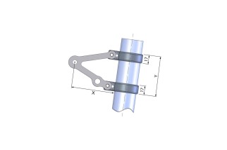 Support de phare LSL Ø 50/54 - fourche inversée