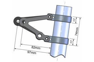 Support de phare avec insert clignotants LSL Ø45