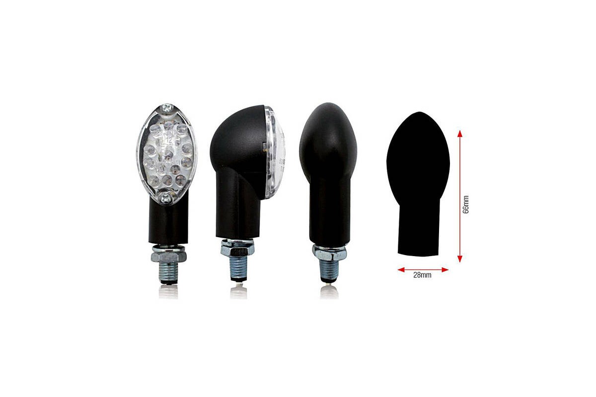 Clignotants BIHR Oval LED noir universel