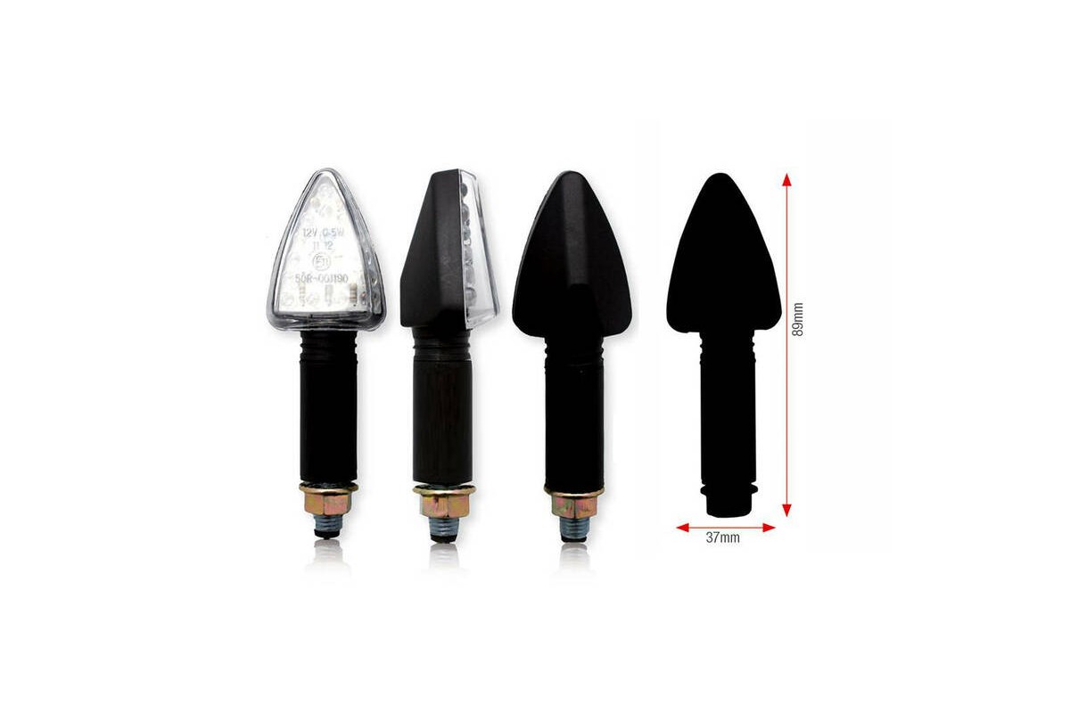 Clignotants BIHR Tri LED long noir universel