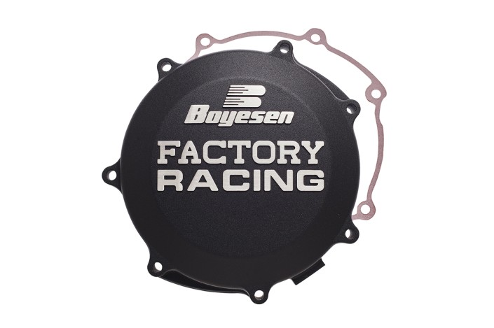 Couvercle de carter d'embrayage BOYESEN Factory Racing noir - Honda CR125R