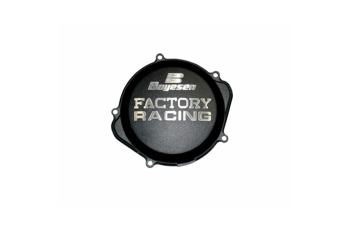 Couvercle de carter d'embrayage BOYESEN Factory Racing noir Honda CRF450R