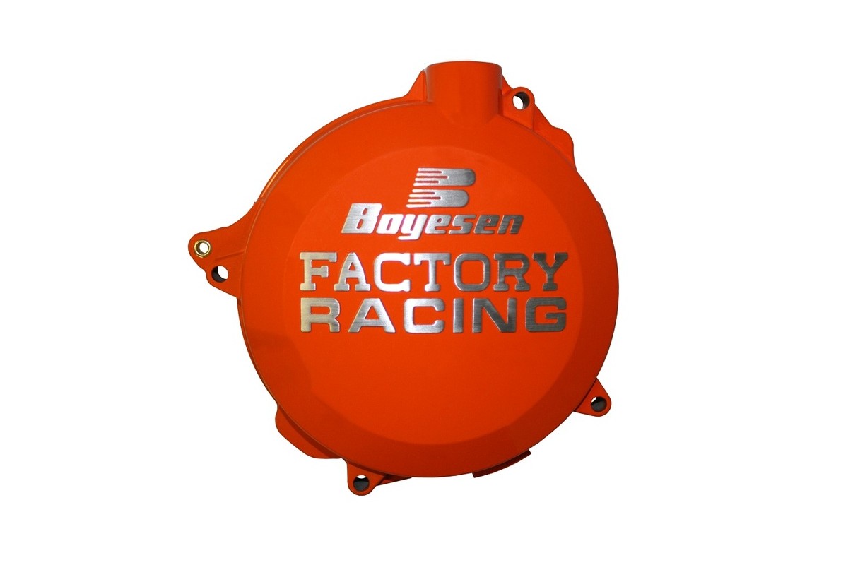 Couvercle de carter d'embrayage BOYESEN Factory Racing orange KTM EXC125/200