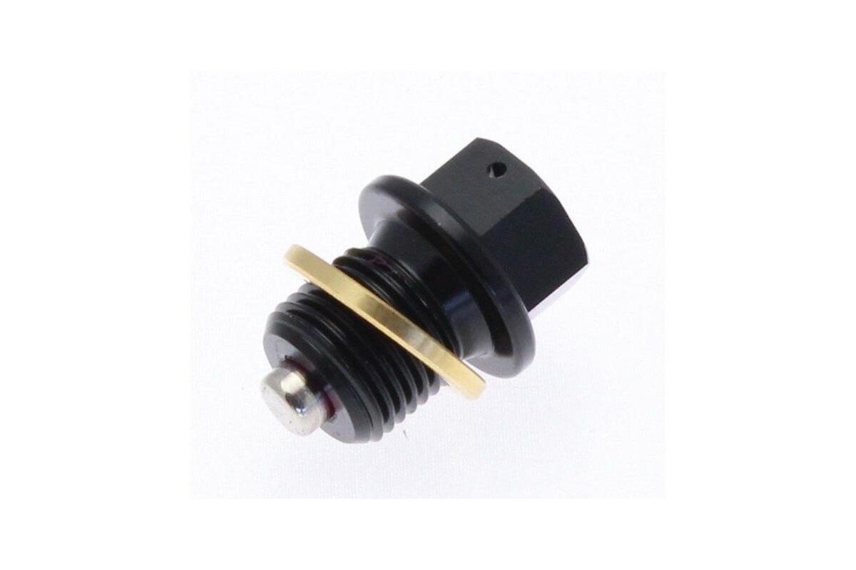 Bouchon de vidange TECNIUM aimanté - aluminium noir M19x1,5x14