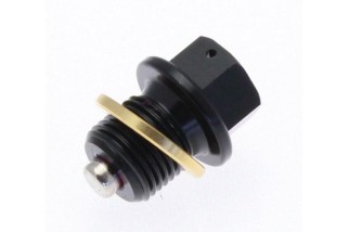 Bouchon de vidange TECNIUM aimanté - aluminium noir M19x1,5x14