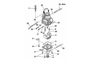 Carburateur Quad vent KEIHIN PWK36 Ø35mm 