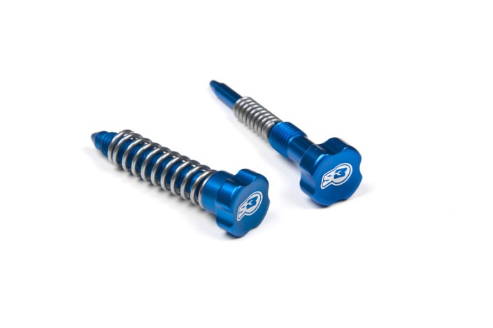 Vis de réglage carburateur S3 ralenti + air + ressorts bleu