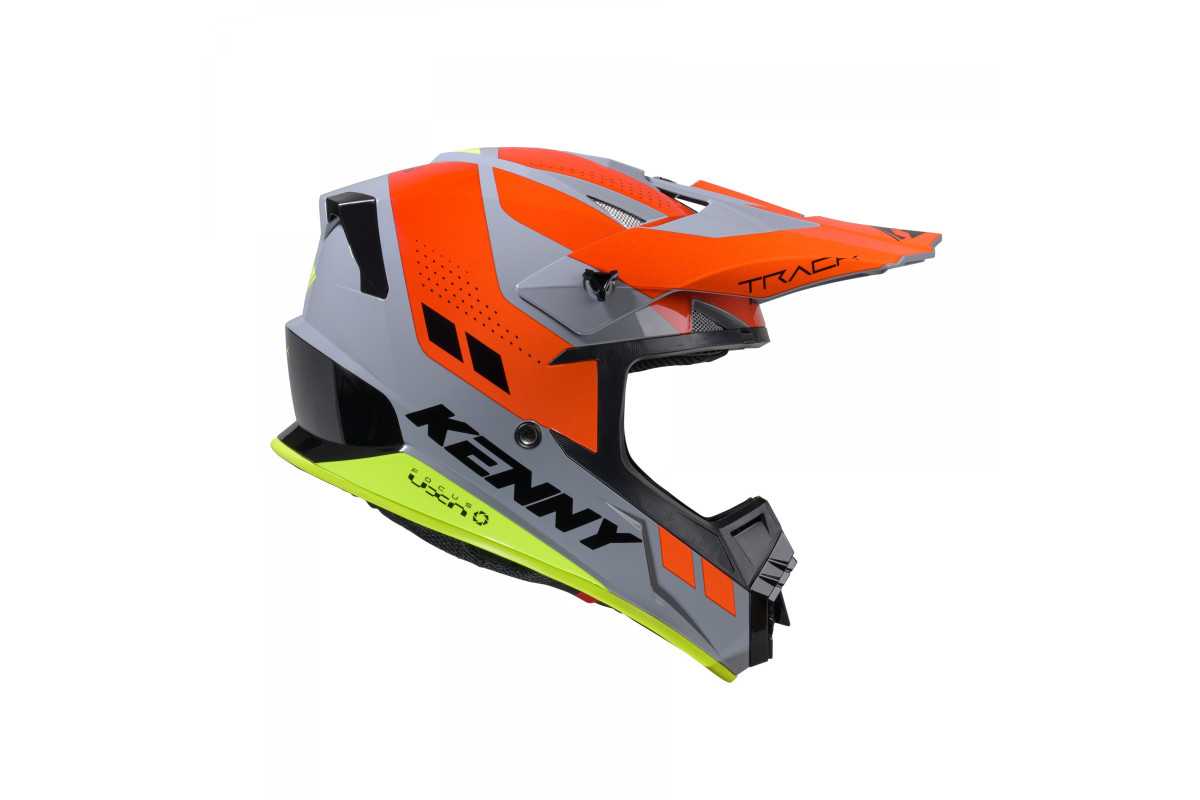 Casque KENNY Track Graphic Grey Orange – Casque Moto Cross