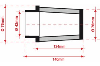 Filtre à air BMC conique Ø42mm - FMSA42-127