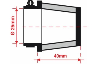 Filtre de reniflard d'huile BMC Ø25mm - FBSA25-40