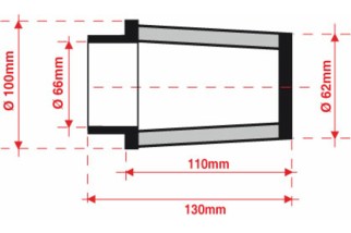 Filtre à air BMC conique Ø66mm - FMSA66-110