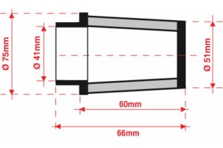 Filtre à air BMC conique Ø41mm - FMSA41-60