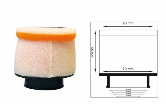Filtre à air cylindrique TWIN AIR Ø63mm - 158722