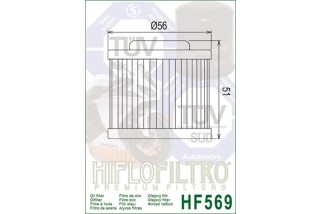 Filtre à huile HIFLOFILTRO - HF569