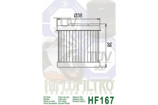 Filtre à huile HIFLOFILTRO - HF167