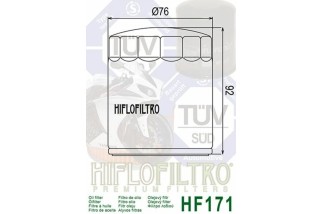 Filtre à huile HIFLOFILTRO Chrome - HF171C