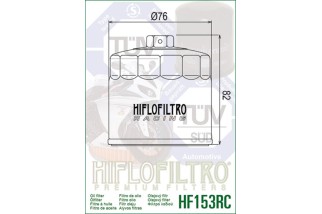 Filtre à huile HIFLOFILTRO Racing - HF153RC