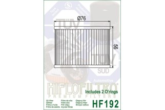 Filtre à huile HIFLOFILTRO - HF192