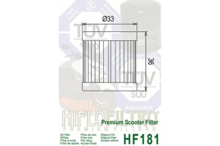 Filtre à huile HIFLOFILTRO - HF181