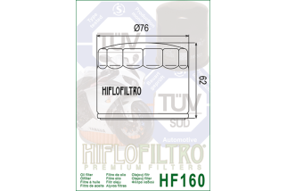 Filtre à huile HIFLOFILTRO - HF160