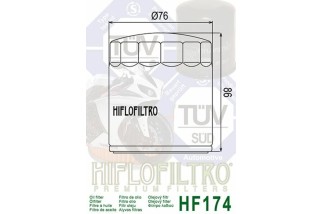 Filtre à huile HIFLOFILTRO Chrome - HF174C