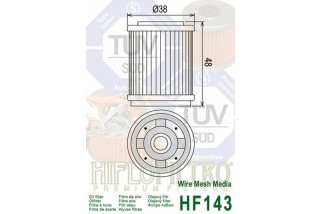 Filtre à huile HIFLOFILTRO - HF143