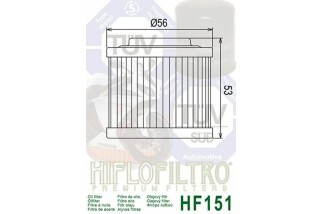 Filtre à huile HIFLOFILTRO - HF151