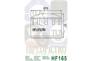 Filtre à huile HIFLOFILTRO - HF165