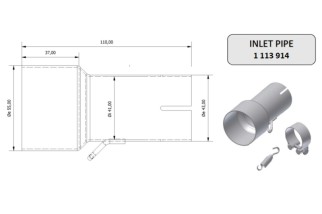 Tube de raccordement MIVV 55 41 mm