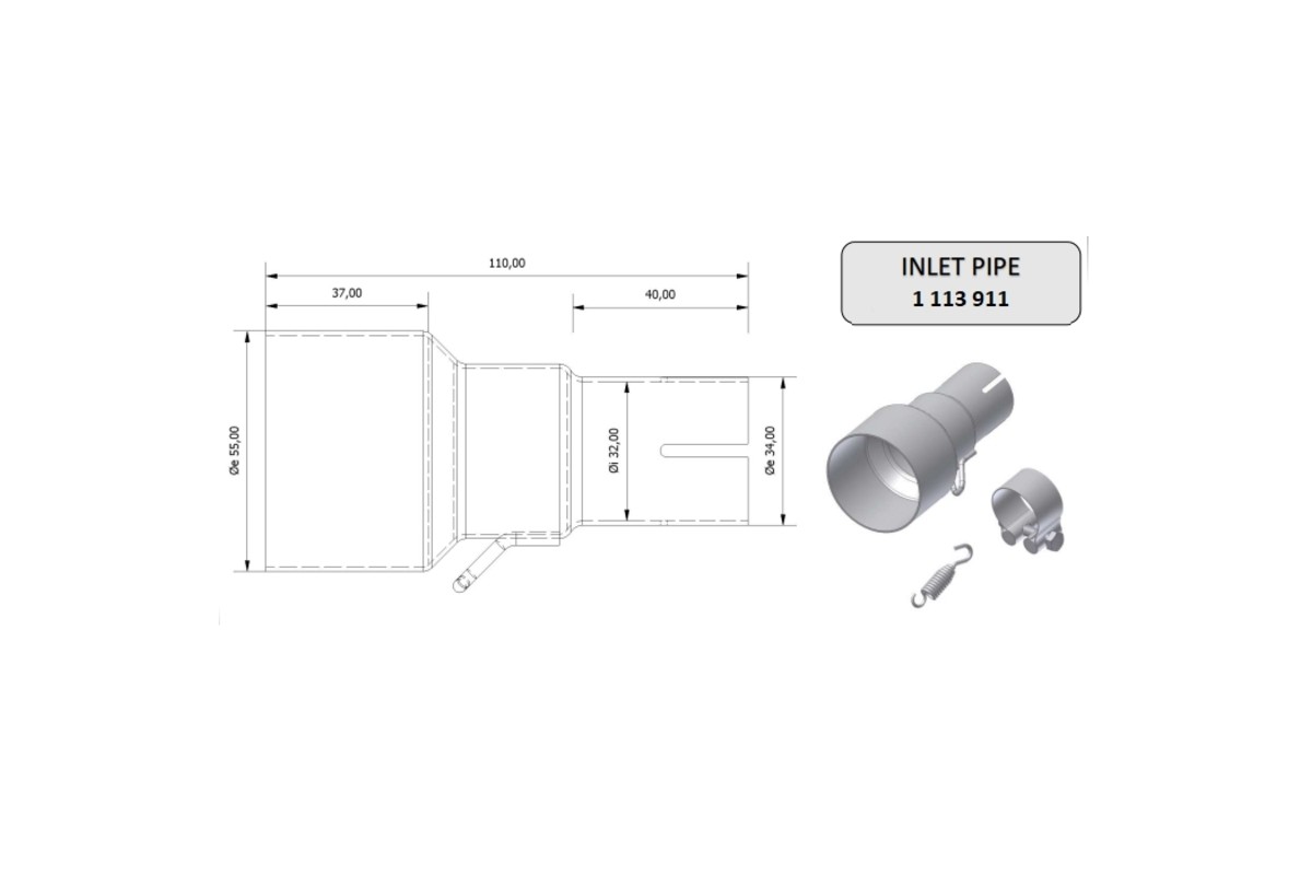 Tube de raccordement MIVV 55 32 mm