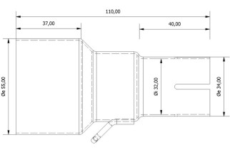 Tube de raccordement MIVV 55 32 mm
