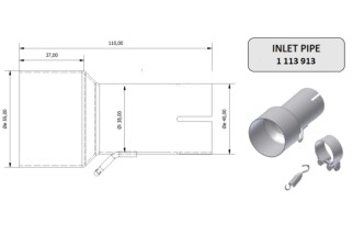 Tube de raccordement MIVV 55 38 mm