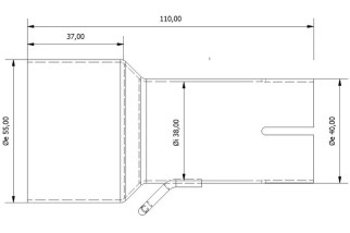 Tube de raccordement MIVV 55 38 mm