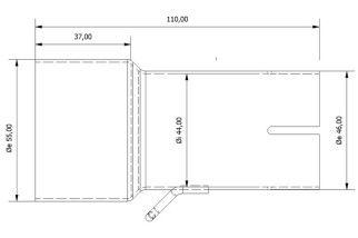 Tube de raccordement MIVV 55 44 mm