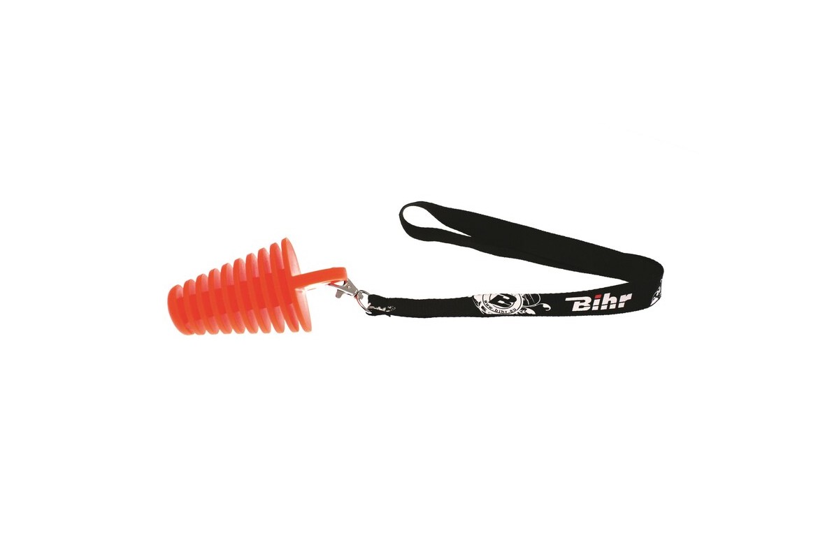 Bouchon de pot d'échappement 4 temps BIHR orange Ø33 à 61mm