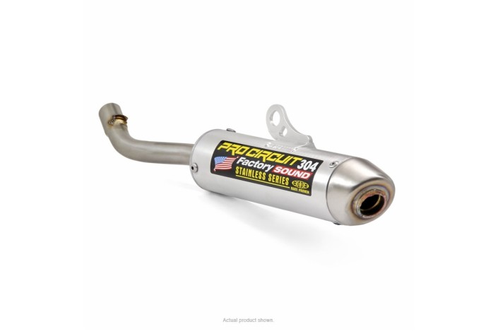 Silencieux PRO CIRCUIT 304 alu brossé/casquette inox Yamaha YZ125