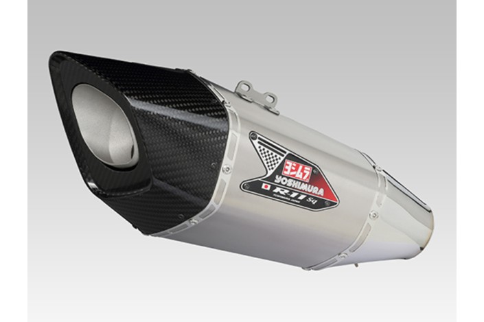 Silencieux YOSHIMURA R11SQ inox Satin/casquette carbone Suzuki GSX-S750