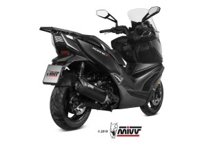 Silencieux MIVV Mover inox noir/casquette ABS noir Kymco Xciting 400I S