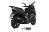 Silencieux MIVV Mover inox noir/casquette ABS noir Kymco Xciting 400I S