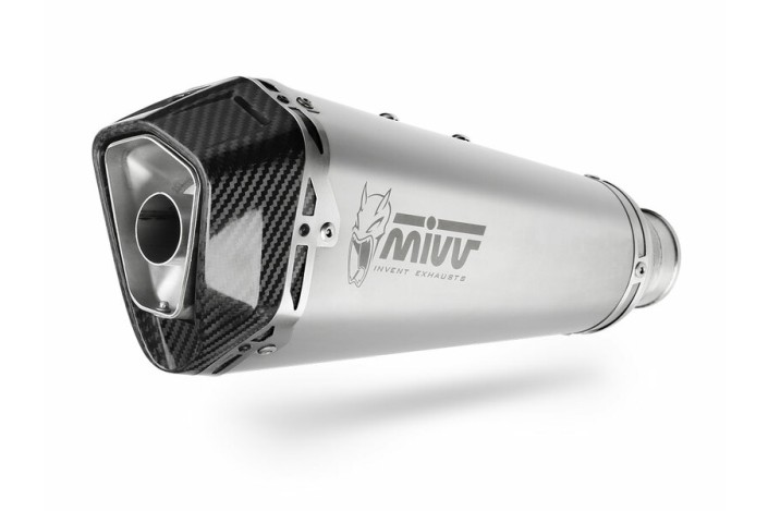 Silencieux MIVV Delta Race inox/casquette carbone Kawasaki Versys 1000