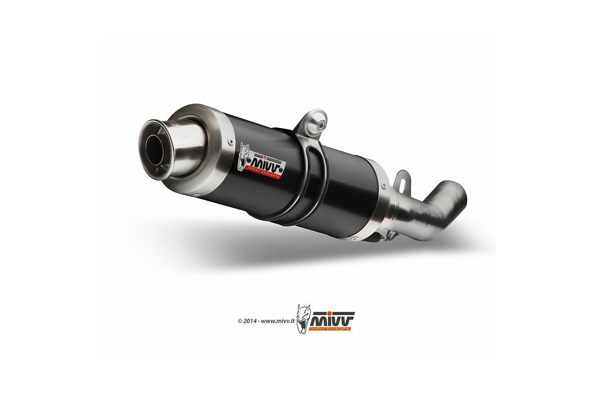 Silencieux MIVV GP inox brossé noir Suzuki GSX-S1000