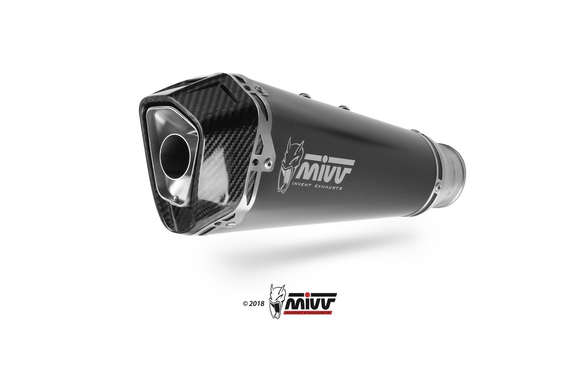 Silencieux MIVV Delta Race Steel Black/casquette carbone Kawasaki Z900