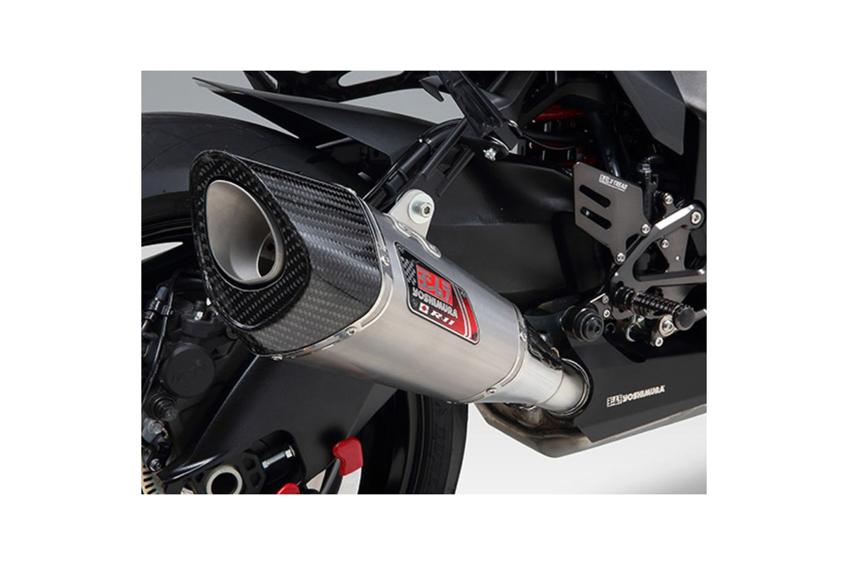 Silencieux YOSHIMURA R-11 finition satin/casquette carbone Suzuki Katana