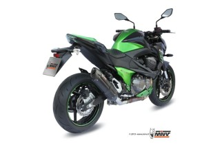 Silencieux MIVV Suono inox brossé noir/casquette carbone Kawasaki Z800