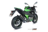 Silencieux MIVV Suono inox brossé noir/casquette carbone Kawasaki Z800
