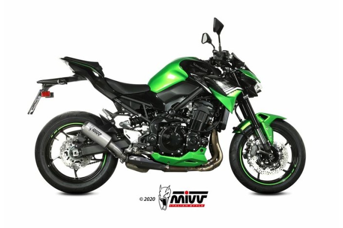 Silencieux MIVV MK3 inox/casquette inox Kawasaki Z900