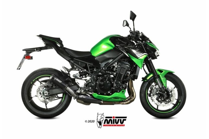 Silencieux MIVV MK3 Steel Black/casquette inox Kawasaki Z900