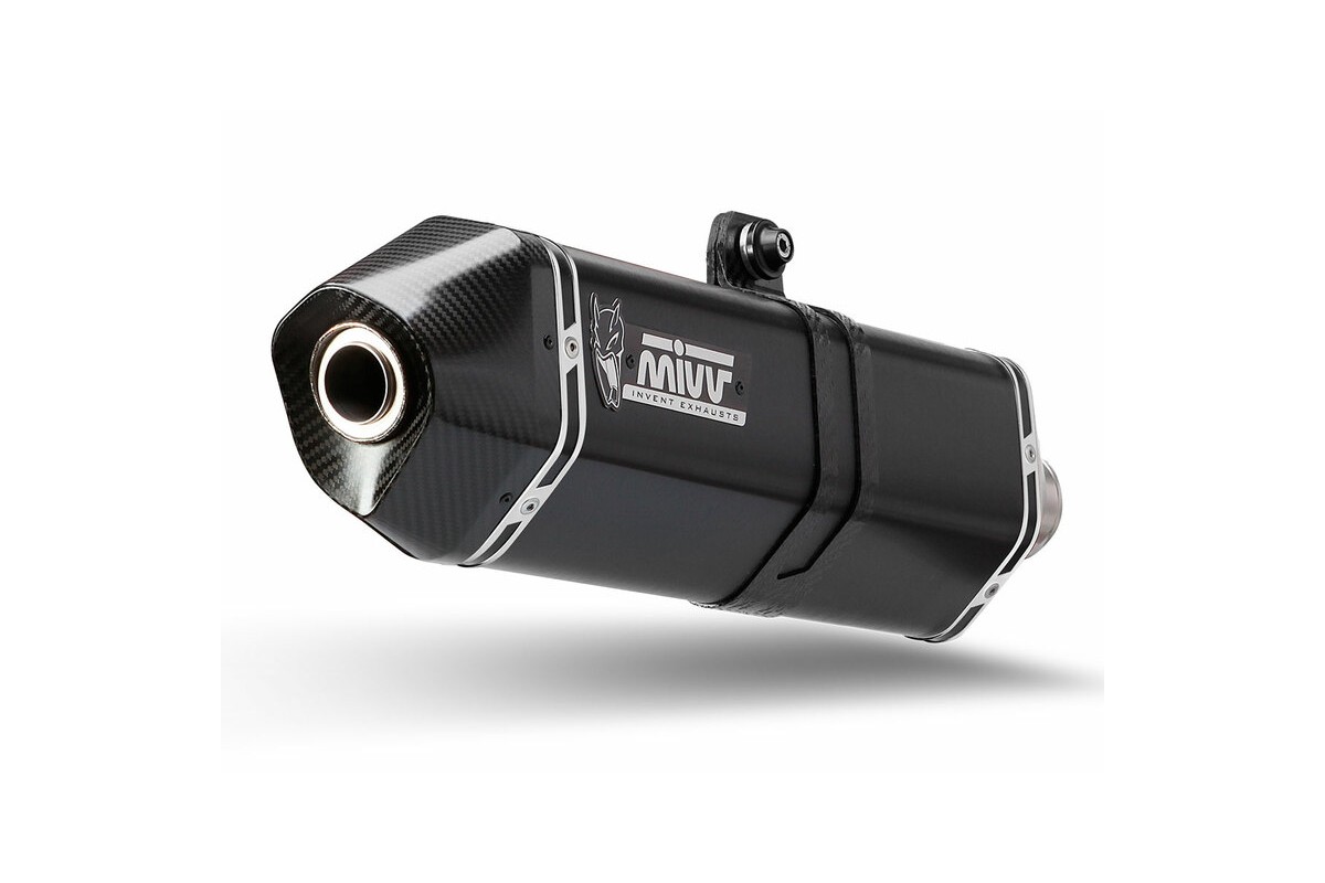 Silencieux MIVV Speed Edge Steel Black/casquette carbone KTM 790 Adventure