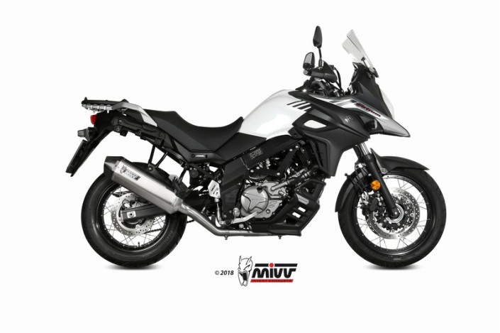 Silencieux MIVV Speed Edge inox/casquette carbone Suzuki DL650 V-Strom