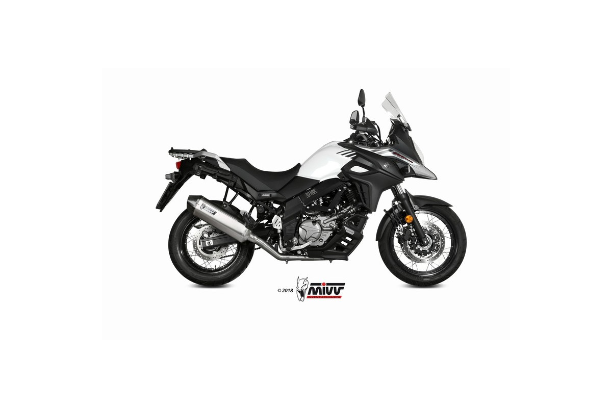 Silencieux MIVV Speed Edge inox/casquette carbone Suzuki DL650 V-Strom